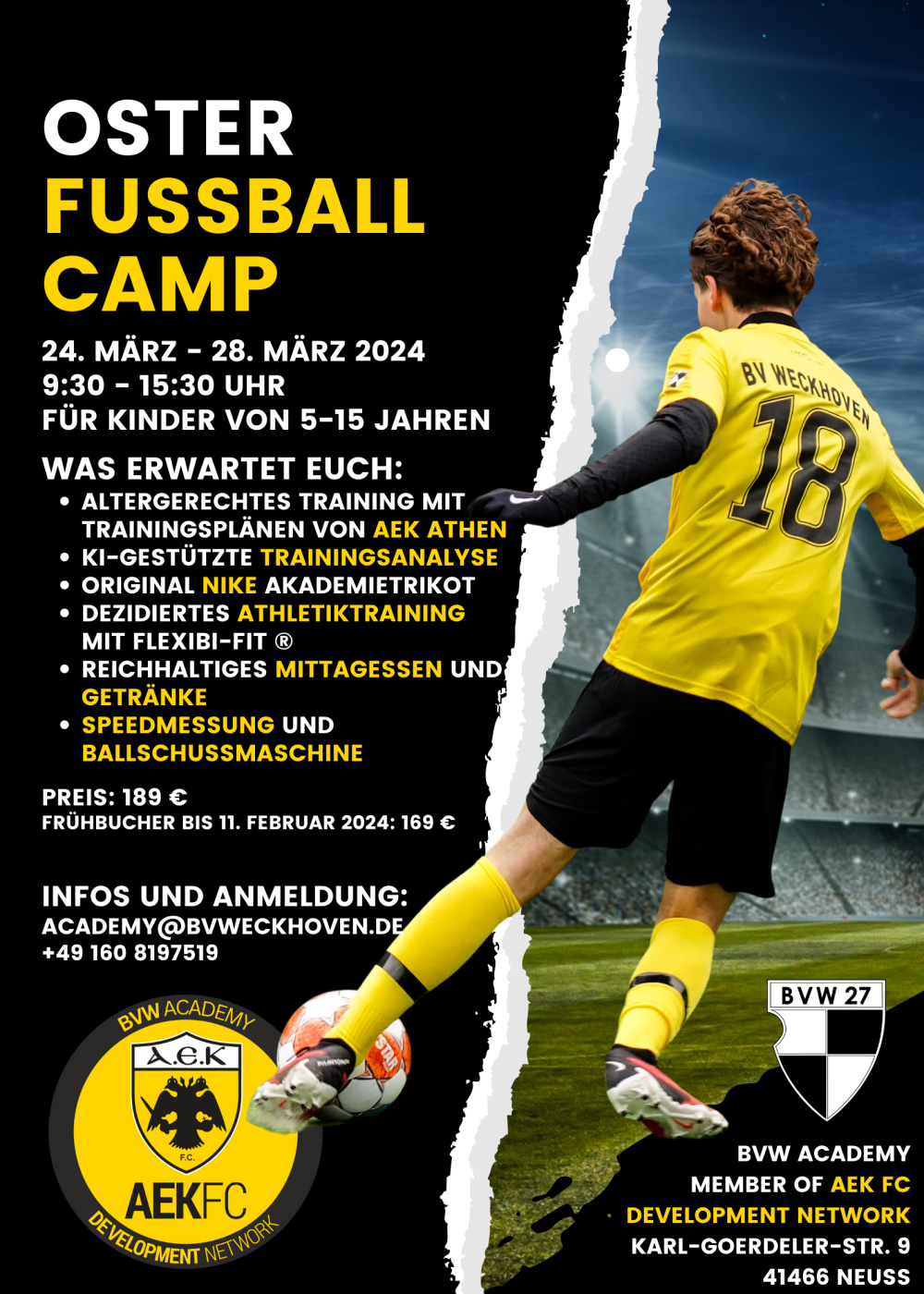 Fußballcamp Ostern 2024 Neuss Düsseldorf